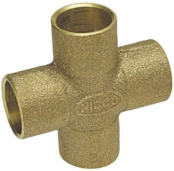NIBCO - 1-1/2" Cast Copper Pipe Cross - C x C x C x C, Pressure Fitting - USA Tool & Supply