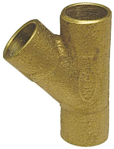 NIBCO - 1/2" Cast Copper Pipe 45° Wye - C x C x C, Pressure Fitting - USA Tool & Supply