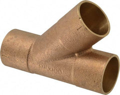 NIBCO - 1" Cast Copper Pipe 45° Wye - C x C x C, Pressure Fitting - USA Tool & Supply