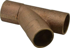 NIBCO - 3/4" Cast Copper Pipe 45° Wye - C x C x C, Pressure Fitting - USA Tool & Supply