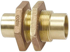 NIBCO - 1-1/2" Cast Copper Pipe Bulkhead - C x C, Pressure Fitting - USA Tool & Supply