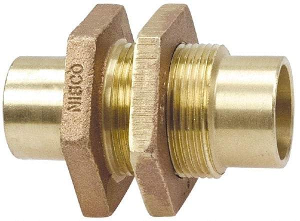 NIBCO - 1/2" Cast Copper Pipe Bulkhead - C x C, Pressure Fitting - USA Tool & Supply