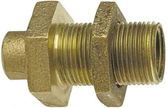 NIBCO - 3/4" Cast Copper Pipe Bulkhead - C x F, Pressure Fitting - USA Tool & Supply