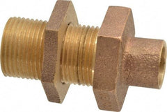 NIBCO - 1/2" Cast Copper Pipe Bulkhead - C x F, Pressure Fitting - USA Tool & Supply