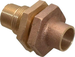 NIBCO - 3/4" Cast Copper Pipe Bulkhead - C X M, Pressure Fitting - USA Tool & Supply