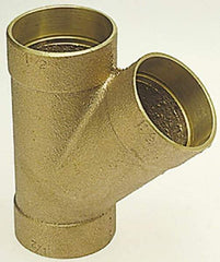 NIBCO - 4 x 4 x 2", Cast Copper Drain, Waste & Vent Pipe - C x C x C - USA Tool & Supply
