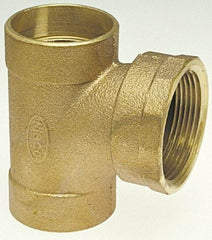 NIBCO - 1-1/2", Cast Copper Drain, Waste & Vent Pipe Tee - C x C x F - USA Tool & Supply