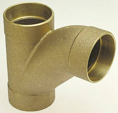 NIBCO - 2 x 2 x 1-1/2", Cast Copper Drain, Waste & Vent Pipe Long Turn T Y - C x C x C - USA Tool & Supply