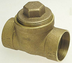 NIBCO - 1-1/2", Cast Copper Drain, Waste & Vent Pipe Test Tee - C x C x CO with Plugs - USA Tool & Supply