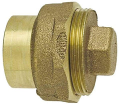 NIBCO - 1-1/4", Cast Copper Drain, Waste & Vent Pipe Cleanout - Ftg x CO with Plug - USA Tool & Supply