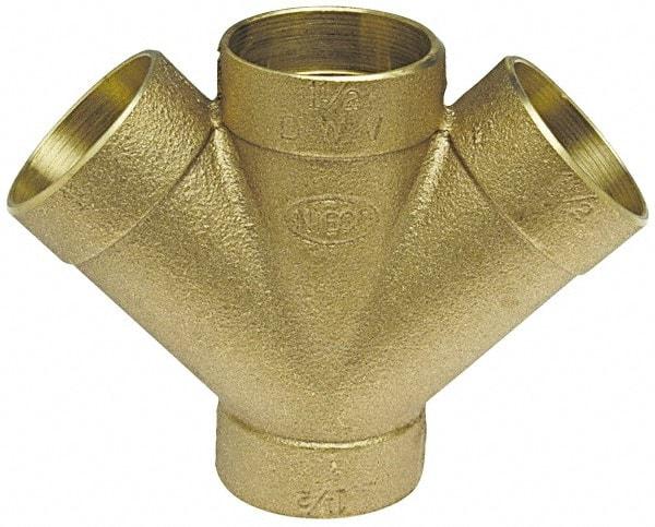 NIBCO - 2 x 2 x 1-1/2 x 1-1/2", Cast Copper Drain, Waste & Vent Pipe - C x C x C x C - USA Tool & Supply