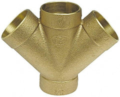 NIBCO - 2 x 2 x 1-1/2 x 1-1/2", Cast Copper Drain, Waste & Vent Pipe - C x C x C x C - USA Tool & Supply