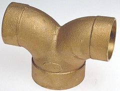 NIBCO - 2 x 1-1/2 x 1-1/2", Cast Copper Drain, Waste & Vent Pipe - C x C x C - USA Tool & Supply