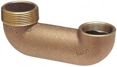NIBCO - 1-1/2", Cast Copper Drain, Waste & Vent Pipe Trap Upturn - M x S - USA Tool & Supply