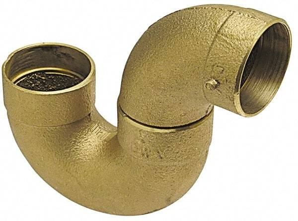 NIBCO - 1-1/2", Cast Copper Drain, Waste & Vent Pipe P Trap - C x C - USA Tool & Supply