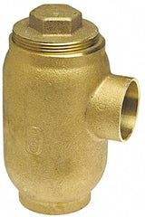 NIBCO - 1-1/2 x 3 x 5", Cast Copper Drain, Waste & Vent Pipe Drum Trap - C x F x CO with Plugs - USA Tool & Supply