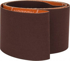 Norton - 3" Wide x 132" OAL, 36 Grit, Zirconia Alumina Abrasive Belt - Zirconia Alumina, Very Coarse, Coated, Y Weighted Cloth Backing, Series R801 - USA Tool & Supply