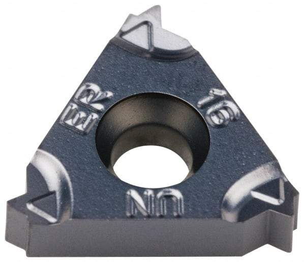 Iscar - 16ER External Right Hand 16 UN Laydown Threading Insert - Grade IC908, TiAlN Coated Carbide, 9.53mm Inscribed Circle - USA Tool & Supply
