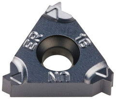 Iscar - 16ER External Right Hand 16 UN Laydown Threading Insert - Grade IC908, TiAlN Coated Carbide, 9.53mm Inscribed Circle - USA Tool & Supply