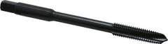 Kennametal - M8x1.25 Metric Coarse 3 Flute D5 Oxide Finish High Speed Steel Spiral Point Extension Tap - Plug Chamfer, 4" OAL, 6H Class of Fit - Exact Industrial Supply