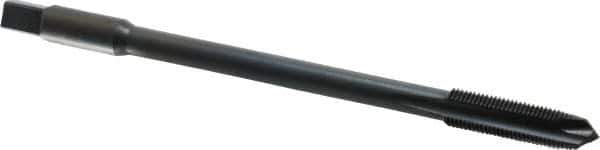 Kennametal - 3/8-24 UNF 3 Flute H3 Oxide Finish High Speed Steel Spiral Point Extension Tap - Plug Chamfer, 6" OAL, 3B Class of Fit - USA Tool & Supply
