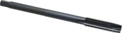 Kennametal - M12x1.75 Metric Coarse 3 Flute D6 Oxide Finish High Speed Steel Spiral Point Extension Tap - Plug Chamfer, 6" OAL, 6H Class of Fit - USA Tool & Supply