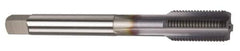 OSG - M12x1.50 Metric Fine 4 Flute TiCN Finish Powdered Metal Straight Flute Machine Tap - Bottoming, Right Hand Thread, 100mm OAL, 1-21/32" Thread Length, D6 Limit, Oversize, Through Coolant - Exact Industrial Supply