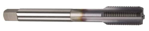 OSG - 1/2-13 UNC 2B 4 Flute TiCN Finish Powdered Metal Straight Flute Machine Tap - Bottoming, Right Hand Thread, 110mm OAL, 1-21/32" Thread Length, H5 Limit, Oversize, Through Coolant - Exact Industrial Supply