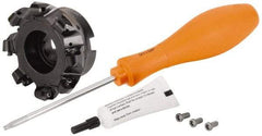 Kennametal - 101.6mm Cut Diam, 8mm Max Depth, 1-1/4" Arbor Hole, 8 Inserts, RP.T 1605... Insert Style, Indexable Copy Face Mill - BMD400 Cutter Style, 16,600 Max RPM, 2 High, Through Coolant, Series KSRM - USA Tool & Supply