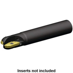 Kennametal - 1-1/4" Cut Diam, 1.276" Max Depth of Cut, 1-1/4" Shank Diam, 254mm OAL, Indexable Ball Nose End Mill - 65mm Head Length, Straight Shank, 5505 Toolholder, XPNT101043RF Insert - USA Tool & Supply