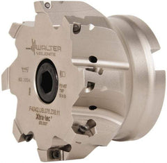 Walter - 8 Inserts, 4" Cut Diam, 1-1/2" Arbor Diam, 0.591" Max Depth of Cut, Indexable Square-Shoulder Face Mill - 0/90° Lead Angle, 2.48" High, AD.T 1606.. Insert Compatibility, Series F4042 - USA Tool & Supply