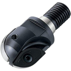 Walter - 1-1/4" Cut Diam, 0.98" Max Depth of Cut, 1.102" Shank Diam, Indexable Ball Nose End Mill - 1.58" Head Length, Modular Connection, F2339 Toolholder, XDMT 2506159 R Insert - USA Tool & Supply