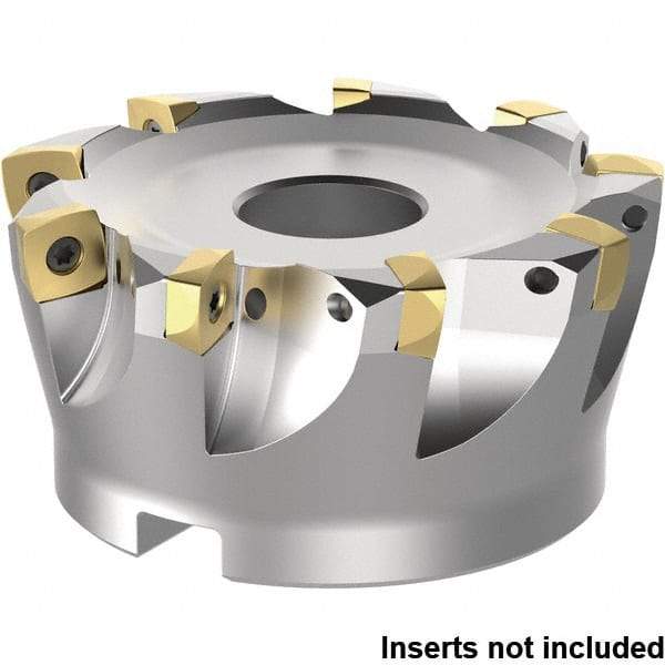 Kennametal - 5 Inserts, 12" Cutter Diam, Indexable High-Feed Face Mill - 3" High - USA Tool & Supply