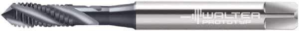 Walter-Prototyp - M3x0.50 Metric 3 Flute 6HX Modified Bottoming Spiral Flute Tap - Cobalt, TiCN Finish, 56mm OAL, Right Hand Flute, Right Hand Thread, Series M2051306 - Exact Industrial Supply