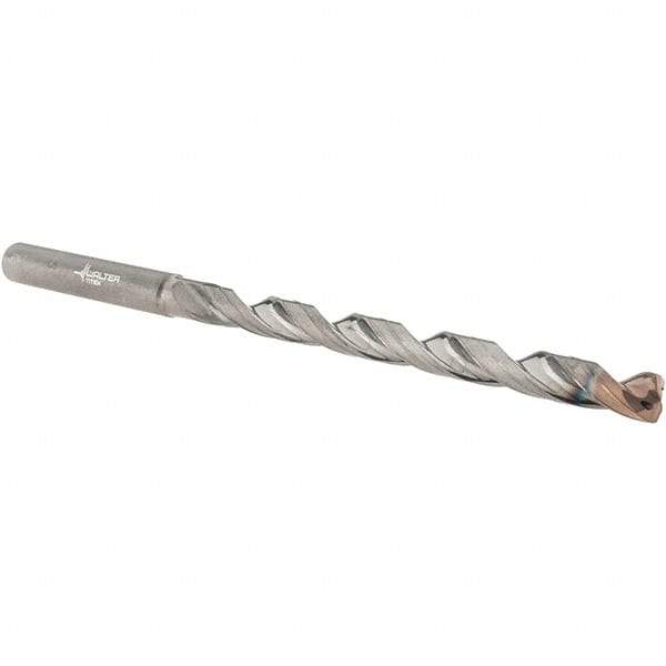 Walter-Titex - 7/32", 140° Point, Spiral Flute, Solid Carbide Taper Length Drill Bit - Double Point Finish, 83mm Flute Length, 121mm OAL, Series A6589DPP - USA Tool & Supply