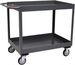 Jamco - 1,200 Lb Capacity, 18" Wide x 30" Long x 35" High Service Cart - 2 Shelf, Steel, Rubber Casters - USA Tool & Supply