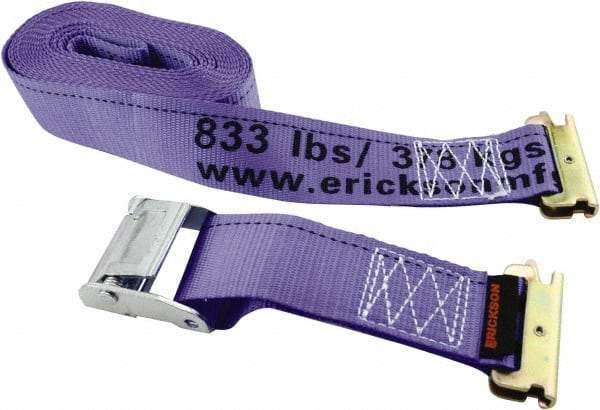 Erickson Manufacturing - 10' Long x 2" Wide, 2,000 Lb Basket Capacity, Polyester & Steel Web Sling - Blue - USA Tool & Supply