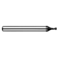 Miniature End Mills - Stub & Standard - 0.0250″ Cutter Diameter × 0.0750″ Length of Cut Carbide Square End Mill, 2 Flutes, Amorphous Diamond Coated - Exact Industrial Supply
