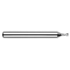Miniature End Mills - Stub & Standard - 0.0040″ Cutter Diameter × 0.0120″ Length of Cut Carbide Square End Mill, 2 Flutes