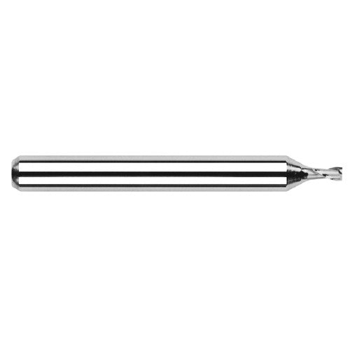 Miniature End Mills - Stub & Standard - 0.0280″ Cutter Diameter × 0.0840″ Length of Cut Carbide Square End Mill, 2 Flutes - Exact Industrial Supply