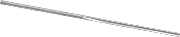 Made in USA - 0.0355" High Speed Steel 3 Flute Chucking Reamer - Straight Flute, 0.035" Straight Shank, 1/2" Flute Length, 1-1/2" OAL - USA Tool & Supply