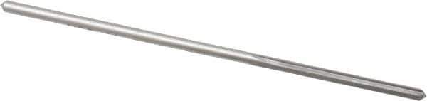Made in USA - 0.0895" High Speed Steel 4 Flute Chucking Reamer - Straight Flute, 0.081" Straight Shank, 3/4" Flute Length, 3" OAL - USA Tool & Supply