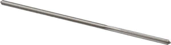Made in USA - 0.092" High Speed Steel 4 Flute Chucking Reamer - Straight Flute, 0.081" Straight Shank, 3/4" Flute Length, 3" OAL - USA Tool & Supply
