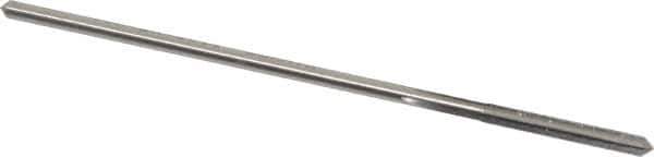 Made in USA - 0.1105" High Speed Steel 4 Flute Chucking Reamer - Straight Flute, 0.103" Straight Shank, 7/8" Flute Length, 3-1/2" OAL - USA Tool & Supply