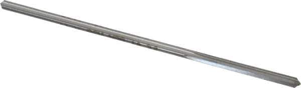 Made in USA - 0.1125" High Speed Steel 4 Flute Chucking Reamer - Straight Flute, 0.1055" Straight Shank, 7/8" Flute Length, 3-1/2" OAL - USA Tool & Supply