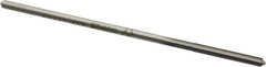 Made in USA - 0.1145" High Speed Steel 4 Flute Chucking Reamer - Straight Flute, 0.1055" Straight Shank, 7/8" Flute Length, 3-1/2" OAL - USA Tool & Supply