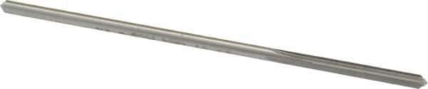 Made in USA - 0.1175" High Speed Steel 4 Flute Chucking Reamer - Straight Flute, 0.112" Straight Shank, 7/8" Flute Length, 3-1/2" OAL - USA Tool & Supply