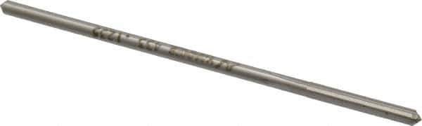 Made in USA - 0.1235" High Speed Steel 4 Flute Chucking Reamer - Straight Flute, 0.112" Straight Shank, 7/8" Flute Length, 3-1/2" OAL - USA Tool & Supply