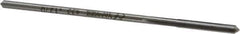 Made in USA - 0.127" High Speed Steel 4 Flute Chucking Reamer - Straight Flute, 0.119" Straight Shank, 7/8" Flute Length, 3-1/2" OAL - USA Tool & Supply