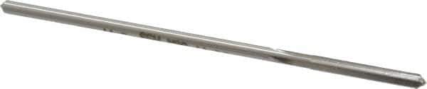 Made in USA - 0.1345" High Speed Steel 4 Flute Chucking Reamer - Straight Flute, 0.119" Straight Shank, 7/8" Flute Length, 3-1/2" OAL - USA Tool & Supply